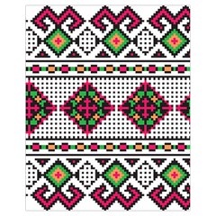 Ukrainian Folk Seamless Pattern Ethnic Ornament Border Element Traditional Drawstring Bag (small)