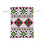 Ukrainian Folk Seamless Pattern Ethnic Ornament Border Element Traditional Lightweight Drawstring Pouch (S) Front