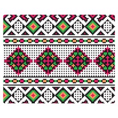 Ukrainian Folk Seamless Pattern Ethnic Ornament Border Element Traditional Premium Plush Fleece Blanket (medium)