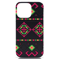 Ukrainian Folk Seamless Pattern Ethnic Ornament Border Element Traditional Iphone 14 Pro Max Black Uv Print Pc Hardshell Case