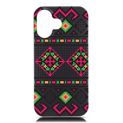 Ukrainian Folk Seamless Pattern Ethnic Ornament Border Element Traditional Iphone 16 Black Uv Print Pc Hardshell Case