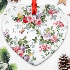 Floral Elements Peony Chinese Rose Ornament (heart)