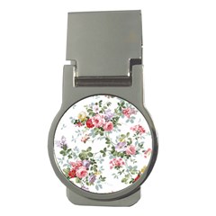 Floral Elements Peony Chinese Rose Money Clips (round)  by Grandong