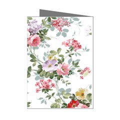 Floral Elements Peony Chinese Rose Mini Greeting Cards (pkg Of 8)