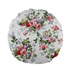 Floral Elements Peony Chinese Rose Standard 15  Premium Flano Round Cushions Front