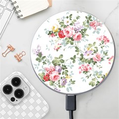 Floral Elements Peony Chinese Rose Wireless Fast Charger(white) by Grandong