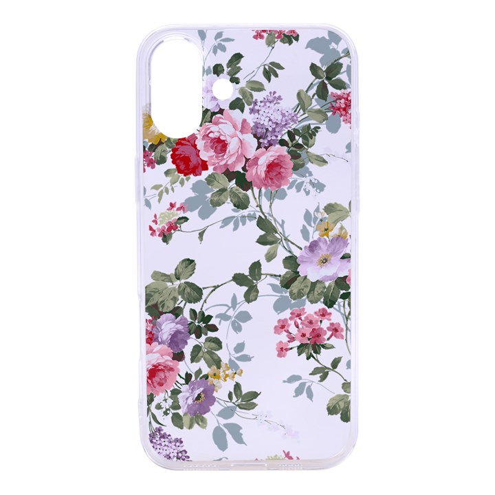 Floral Elements Peony Chinese Rose iPhone 16 Pro TPU UV Print Case