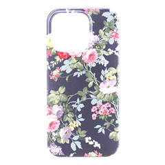 Floral Elements Peony Chinese Rose Iphone 16 Pro Black Uv Print Pc Hardshell Case by Grandong