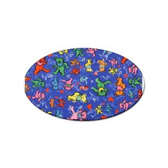 Grateful Dead Dancing Bears Pattern Sticker (oval)