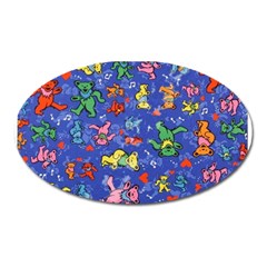 Grateful Dead Dancing Bears Pattern Oval Magnet