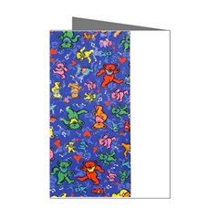 Grateful Dead Dancing Bears Pattern Mini Greeting Cards (pkg Of 8) by Salmanaz77