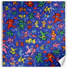 Grateful Dead Dancing Bears Pattern Canvas 20  X 20  by Salmanaz77