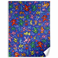 Grateful Dead Dancing Bears Pattern Canvas 36  X 48 