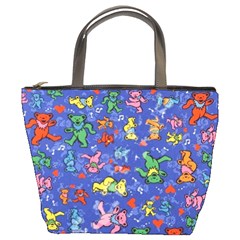 Grateful Dead Dancing Bears Pattern Bucket Bag by Salmanaz77