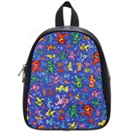 Grateful Dead Dancing Bears Pattern School Bag (Small) Front