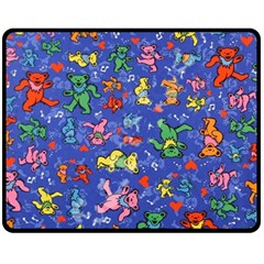 Grateful Dead Dancing Bears Pattern Fleece Blanket (medium)