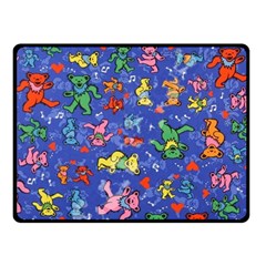 Grateful Dead Dancing Bears Pattern Fleece Blanket (small)