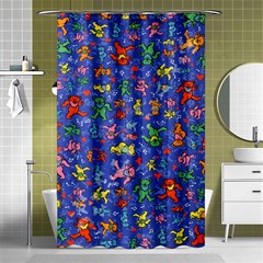 Grateful Dead Dancing Bears Pattern Shower Curtain 48  X 72  (small) 