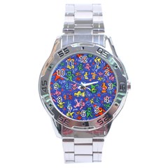 Grateful Dead Dancing Bears Pattern Stainless Steel Analogue Watch by Salmanaz77