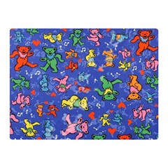 Grateful Dead Dancing Bears Pattern Two Sides Premium Plush Fleece Blanket (mini)