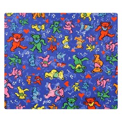 Grateful Dead Dancing Bears Pattern Two Sides Premium Plush Fleece Blanket (kids Size)