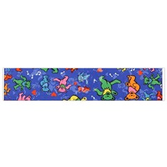 Grateful Dead Dancing Bears Pattern Small Premium Plush Fleece Scarf