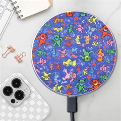 Grateful Dead Dancing Bears Pattern Wireless Fast Charger(white) by Salmanaz77