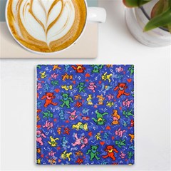 Grateful Dead Dancing Bears Pattern Uv Print Square Tile Coaster 