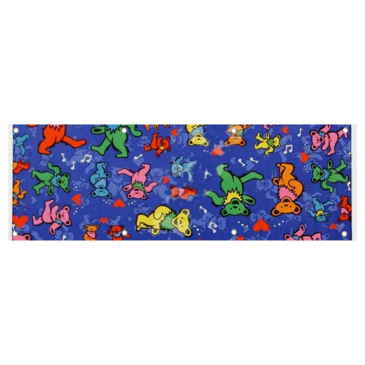 Grateful Dead Dancing Bears Pattern Banner and Sign 9  x 3 