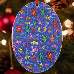 Grateful Dead Dancing Bears Pattern Uv Print Acrylic Ornament Oval