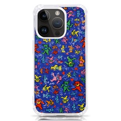 Grateful Dead Dancing Bears Pattern Iphone 14 Pro Tpu Uv Print Case