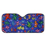 Grateful Dead Dancing Bears Pattern Car Windshield Sunshade Front