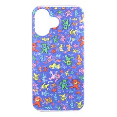 Grateful Dead Dancing Bears Pattern Iphone 16 Black Uv Print Pc Hardshell Case