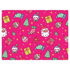 Cute Pink Christmas Pattern Premium Plush Fleece Blanket (extra Small) by designsbymallika