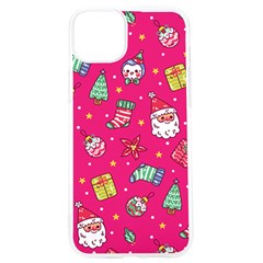 Cute Pink Christmas Pattern Iphone 15 Pro Tpu Uv Print Case