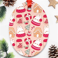 Cute Christmas Cartoon Ornament (oval)