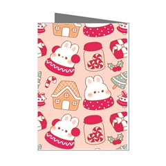 Cute Christmas Cartoon Mini Greeting Cards (pkg Of 8)