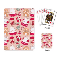 Cute Christmas Cartoon Playing Cards Single Design (rectangle)