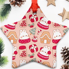 Cute Christmas Cartoon Star Ornament (two Sides)