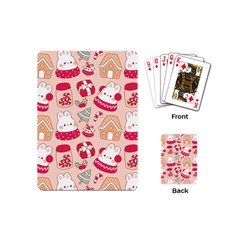 Cute Christmas Cartoon Playing Cards Single Design (mini)