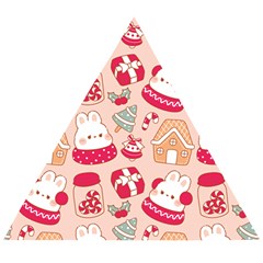 Cute Christmas Cartoon Wooden Puzzle Triangle