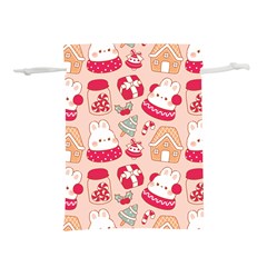 Cute Christmas Cartoon Lightweight Drawstring Pouch (l)