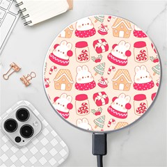 Cute Christmas Cartoon Wireless Fast Charger(white)