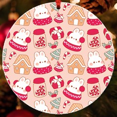 Cute Christmas Cartoon Uv Print Acrylic Ornament Round