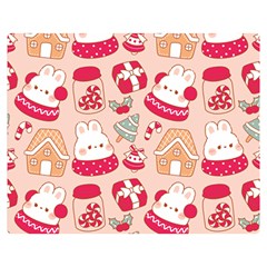 Cute Christmas Cartoon Premium Plush Fleece Blanket (medium)