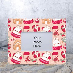 Cute Christmas Cartoon White Tabletop Photo Frame 4 x6 