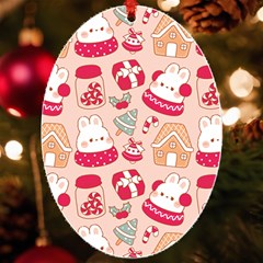 Cute Christmas Cartoon Uv Print Acrylic Ornament Oval