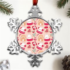 Cute Christmas Cartoon Metal Small Snowflake Ornament