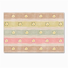 Stripes Floral Designs Postcards 5  X 7  (pkg Of 10) by designsbymallika