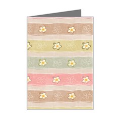 Stripes Floral Designs Mini Greeting Card by designsbymallika